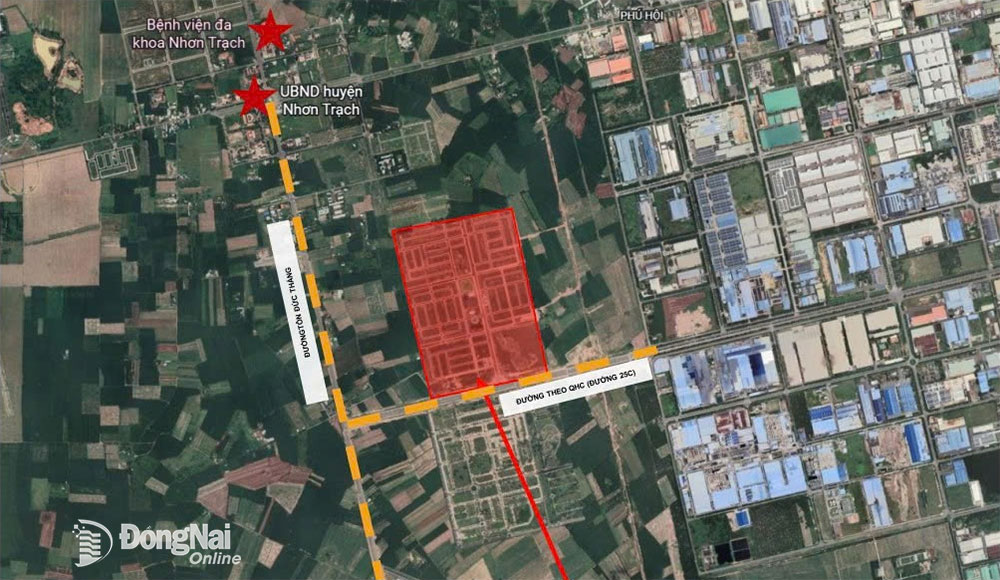 Vị trí dự án nhà ở xã hội quy mô hơn 4,2 ngàn căn Công ty TNHH Khu đô thị Phú Hội có kế hoạch triển khai trong năm nay.